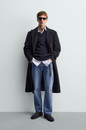 Double-Breasted Wool Coat