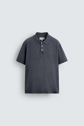 WASHED RELAXED FIT POLO SHIRT - Image 7