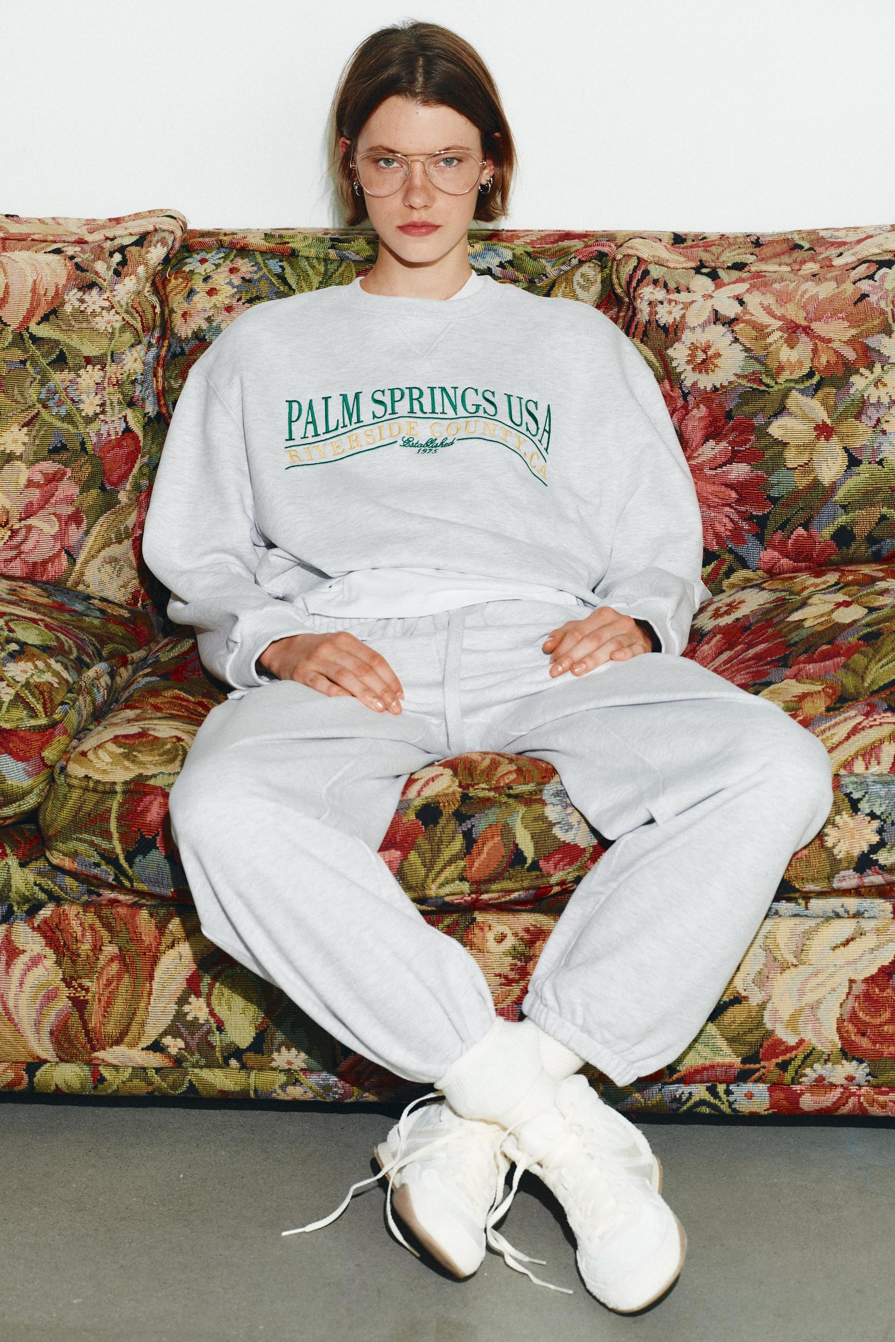 Sweatshirt aus Baumwolle mit Aufdruck