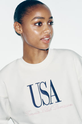 Sweatshirt aus Baumwolle mit Aufdruck