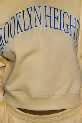 Besticktes Plüsch-Sweatshirt