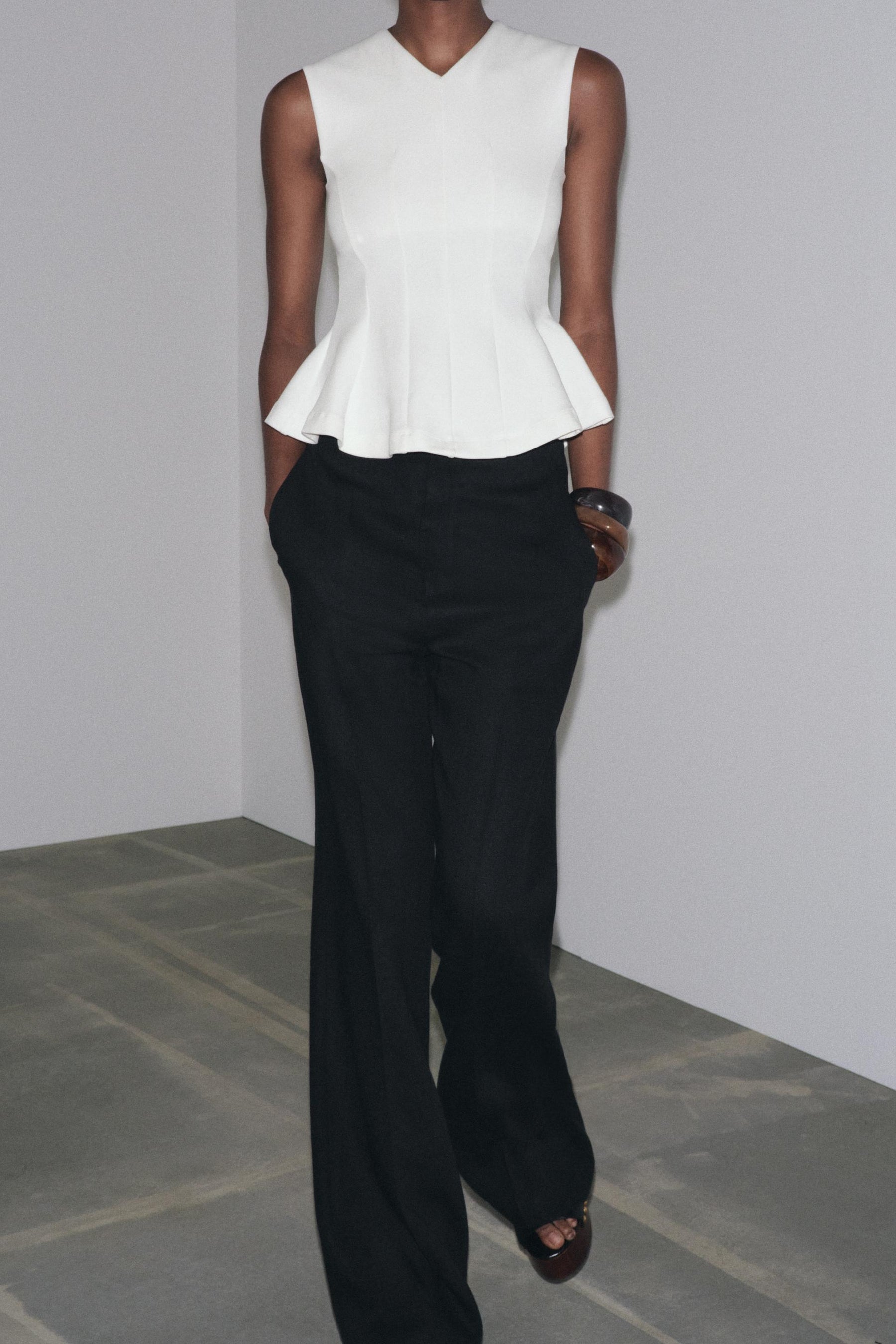 Ärmelloses Peplum-Top