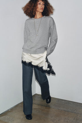 Rippstrick-Sweatshirt