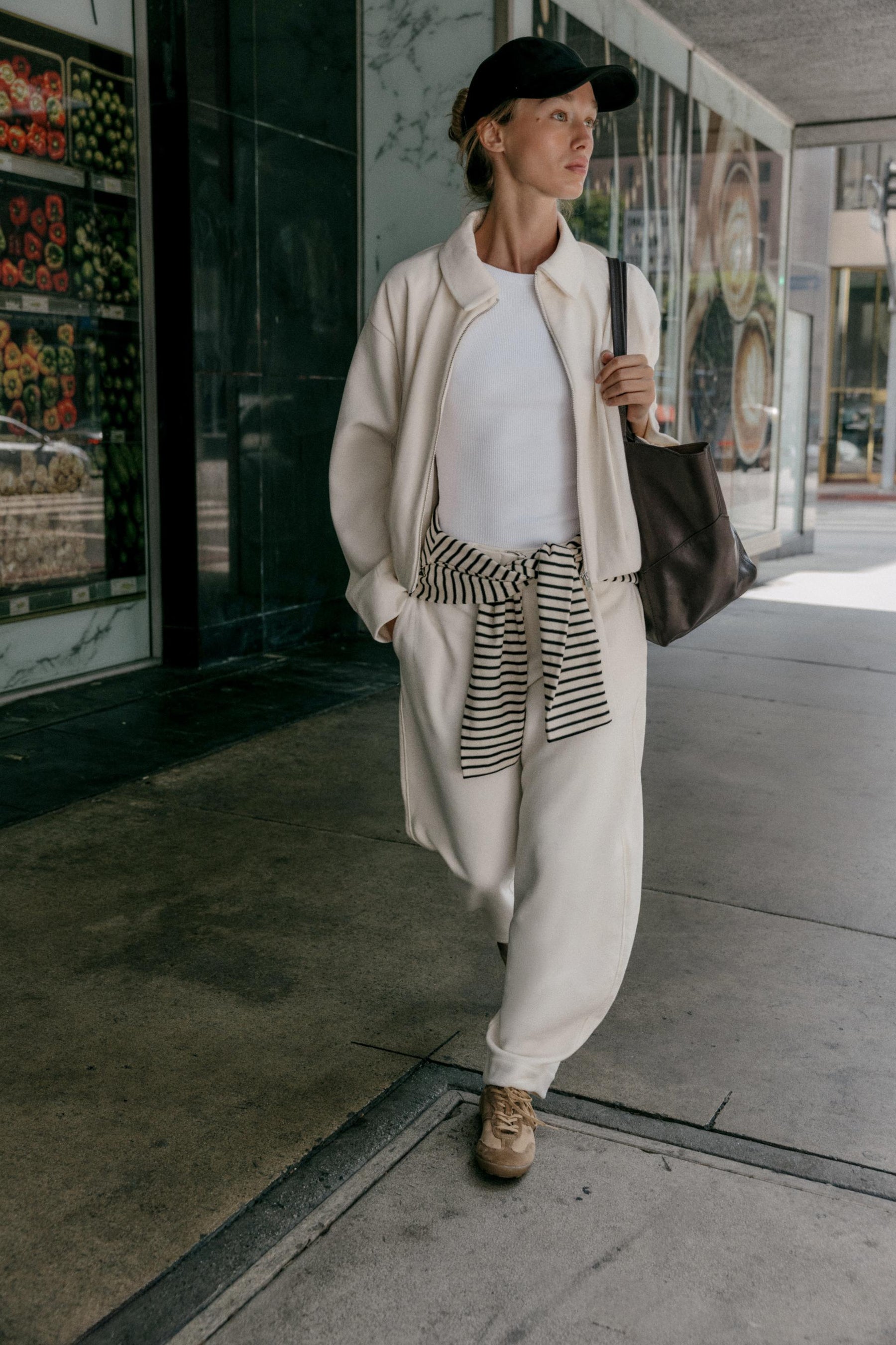 PLEATED FLEECE BOMBER JACKET - Image 1