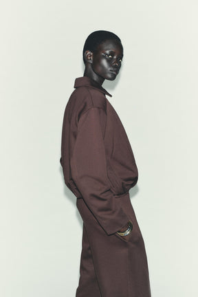 Plissierter Fleece-Bomber