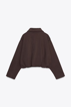 Plissierter Fleece-Bomber