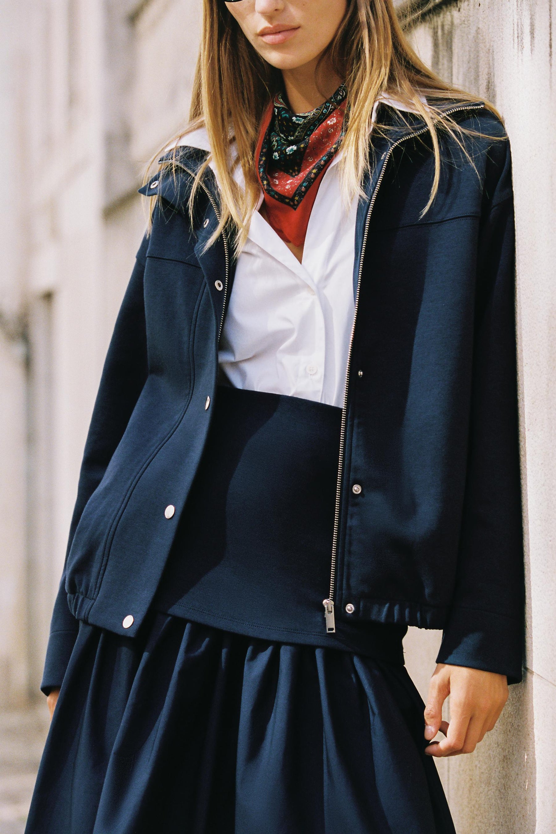 Bomberjacke mit Stehkragen