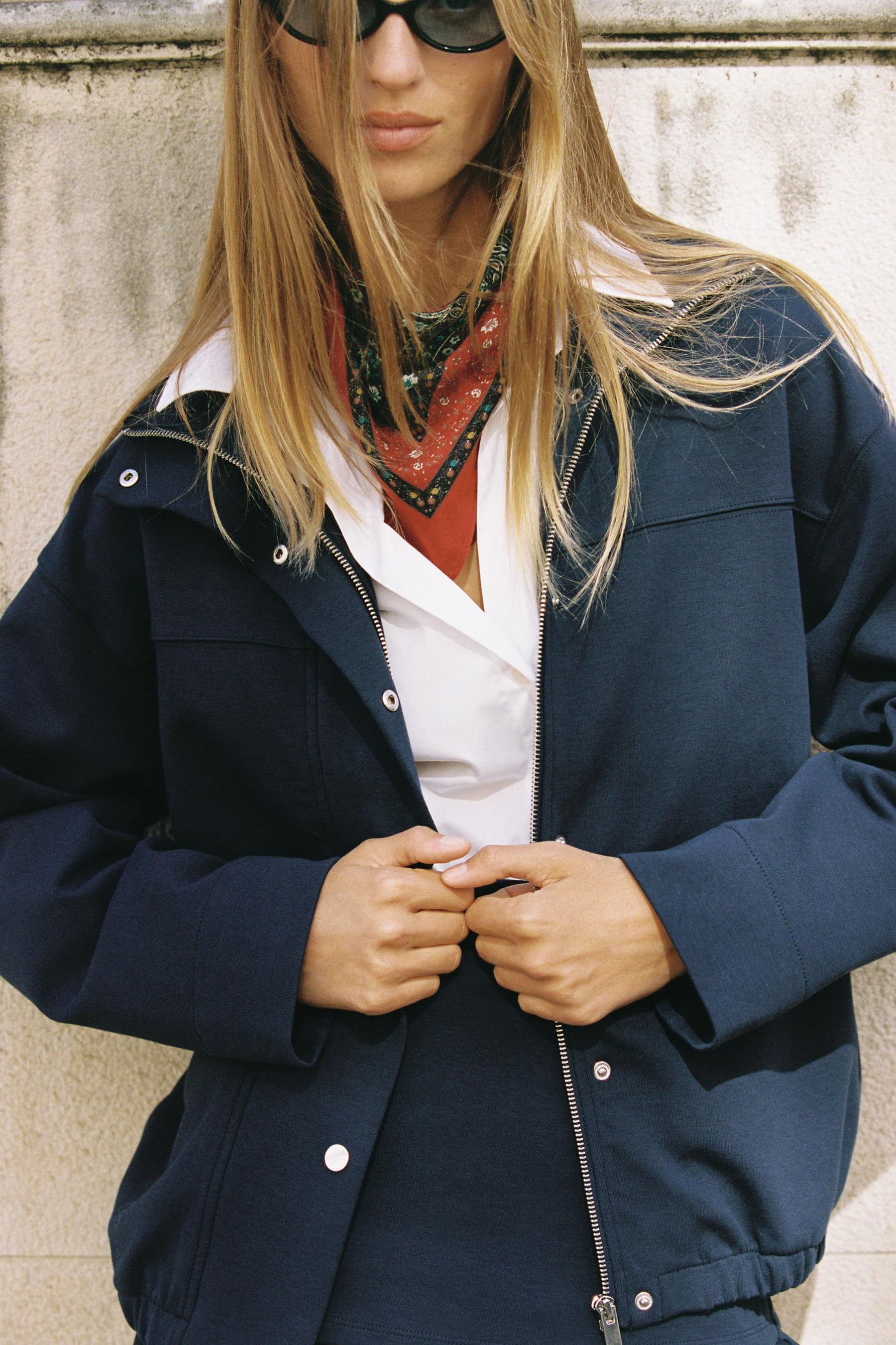 Bomberjacke mit Stehkragen