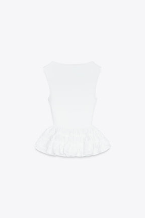 Peplum-Top mit Trägern