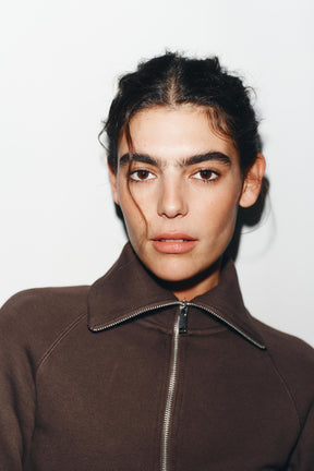 Plüschjacke mit Reißverschluss