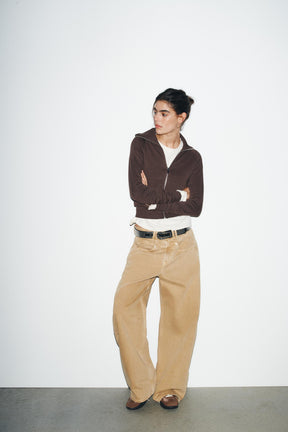 Plüschjacke mit Reißverschluss