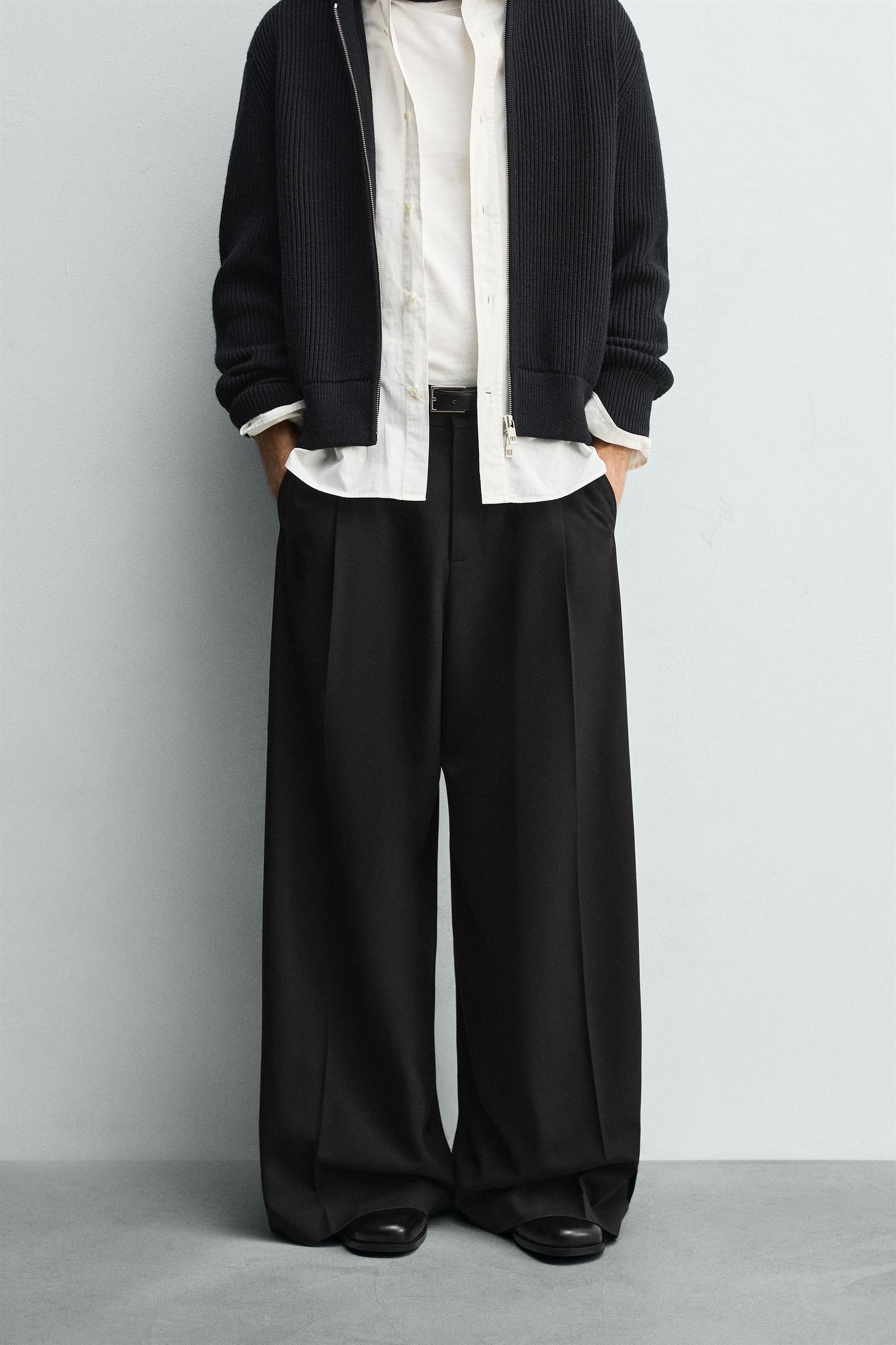 WIDE-LEG PLEATED TROUSERS - Image 2