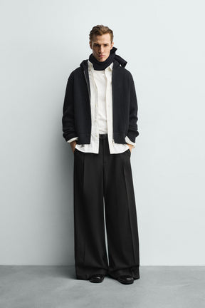 WIDE-LEG PLEATED TROUSERS - Image 1