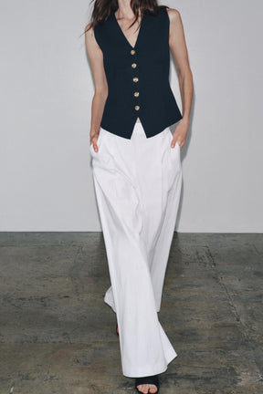 PLAIN KNIT WAISTCOAT - Image 4