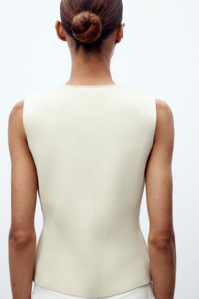 PLAIN KNIT WAISTCOAT - Image 4