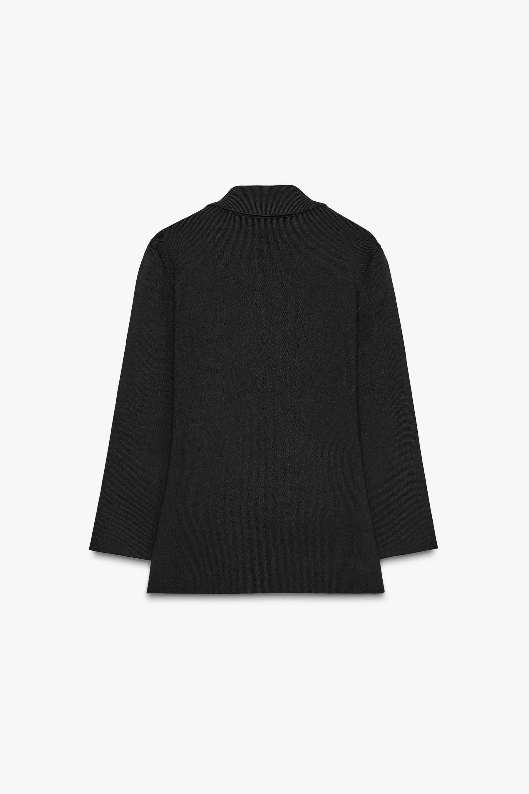 Strickblazer mit doppelter Knopfleiste