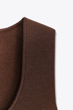 CONTRAST KNIT DRESS - Image 7