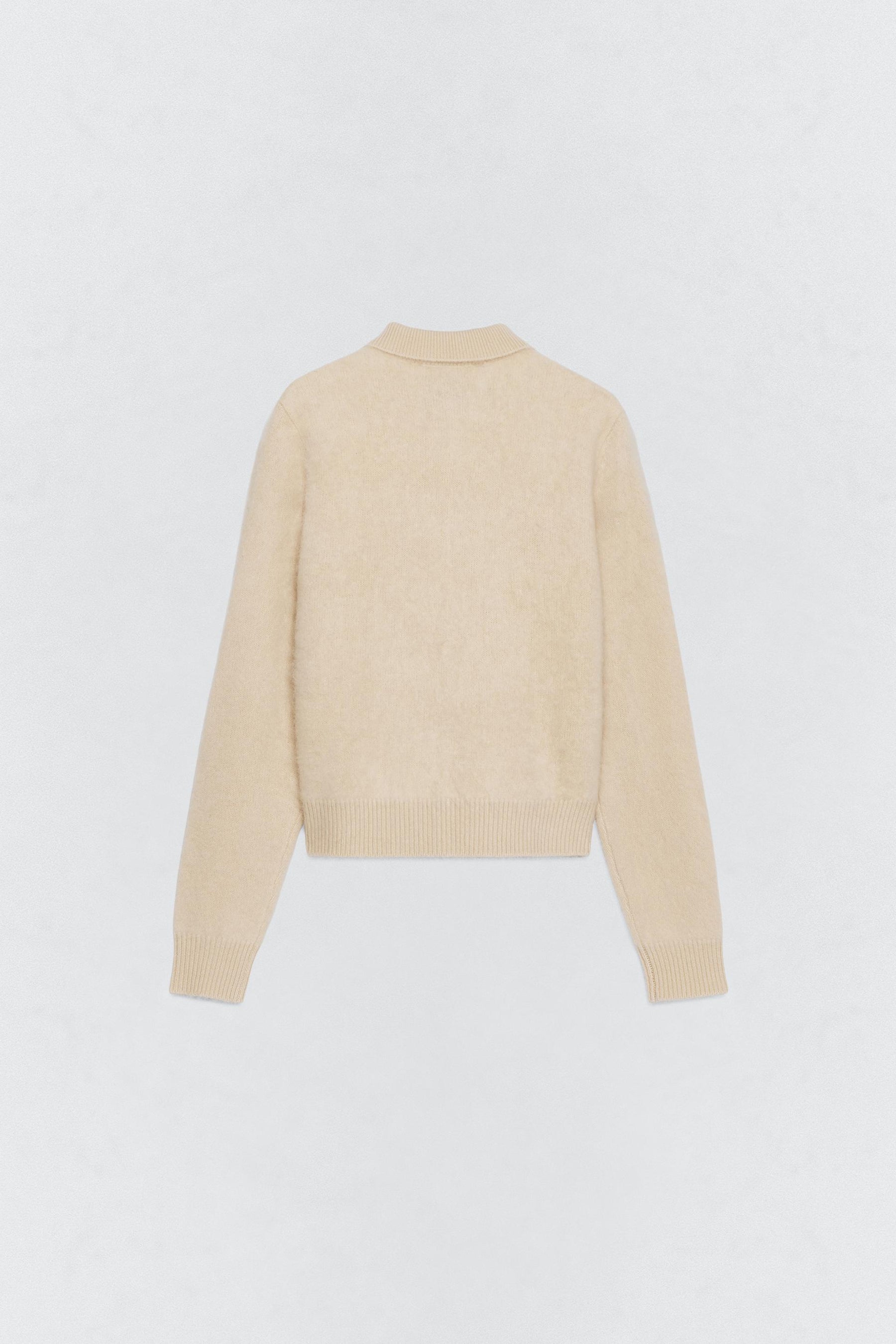 Wolljacke mit Polokragen