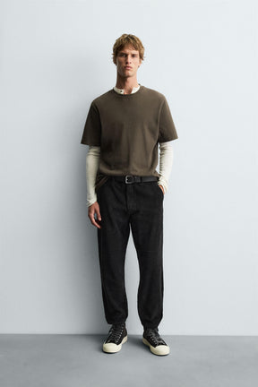 CARROT FIT CORDUROY TROUSERS - Image 1