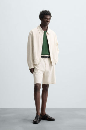 STRIPED TEXTURED JACKET - Image 1