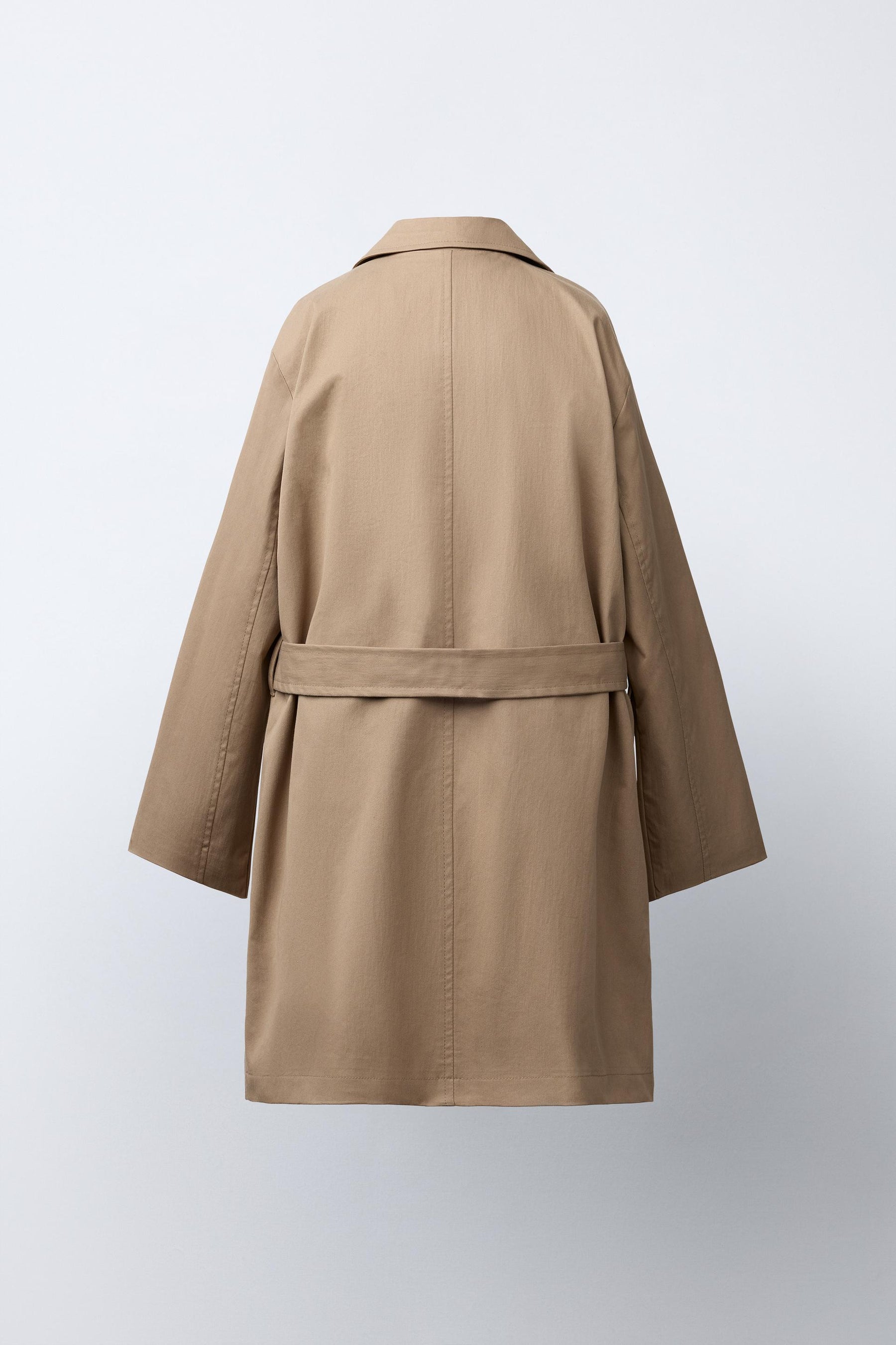 LONG TRENCH COAT WITH BELT - Image 3