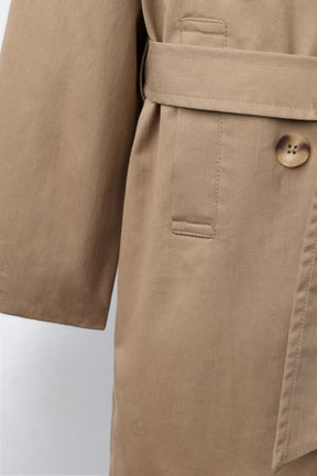 LONG TRENCH COAT WITH BELT - Image 5