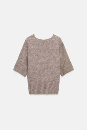 KNIT SHORT SLEEVE JUMPER WITH OPEN BACK - Image 6