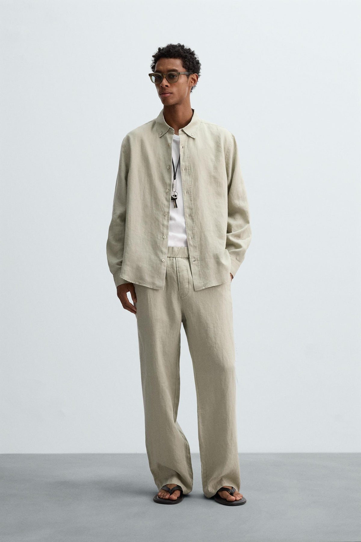 100% LINEN TROUSERS - Image 1