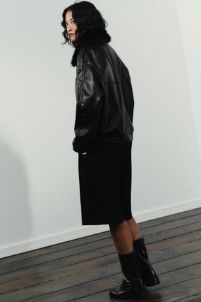 Jacke mit Kunstpelzkragen