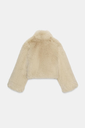 SHORT FAUX FUR COAT - Image 7