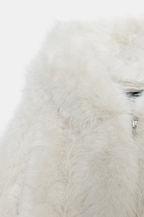 Kapuzenmantel aus Kunstpelz