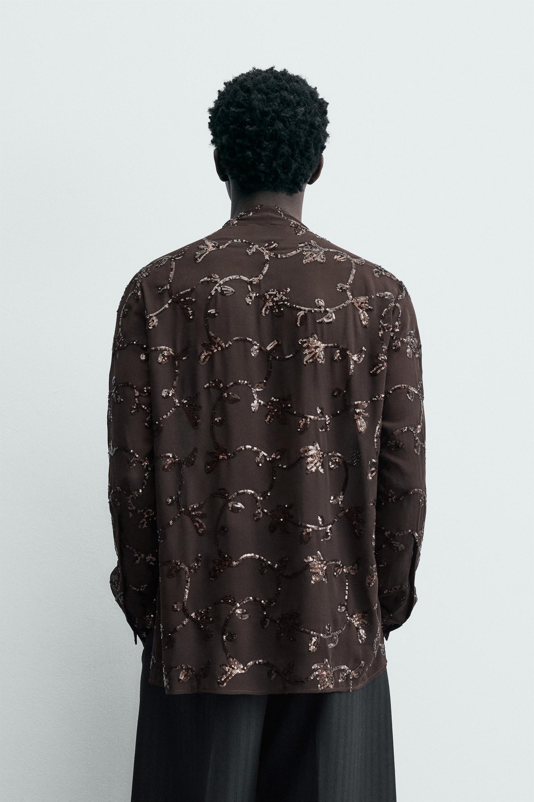 LIMITED EDITION SEQUINNED SEMI-SHEER SHIRT - Image 3