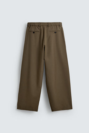 Draped Cross-Detail Trousers