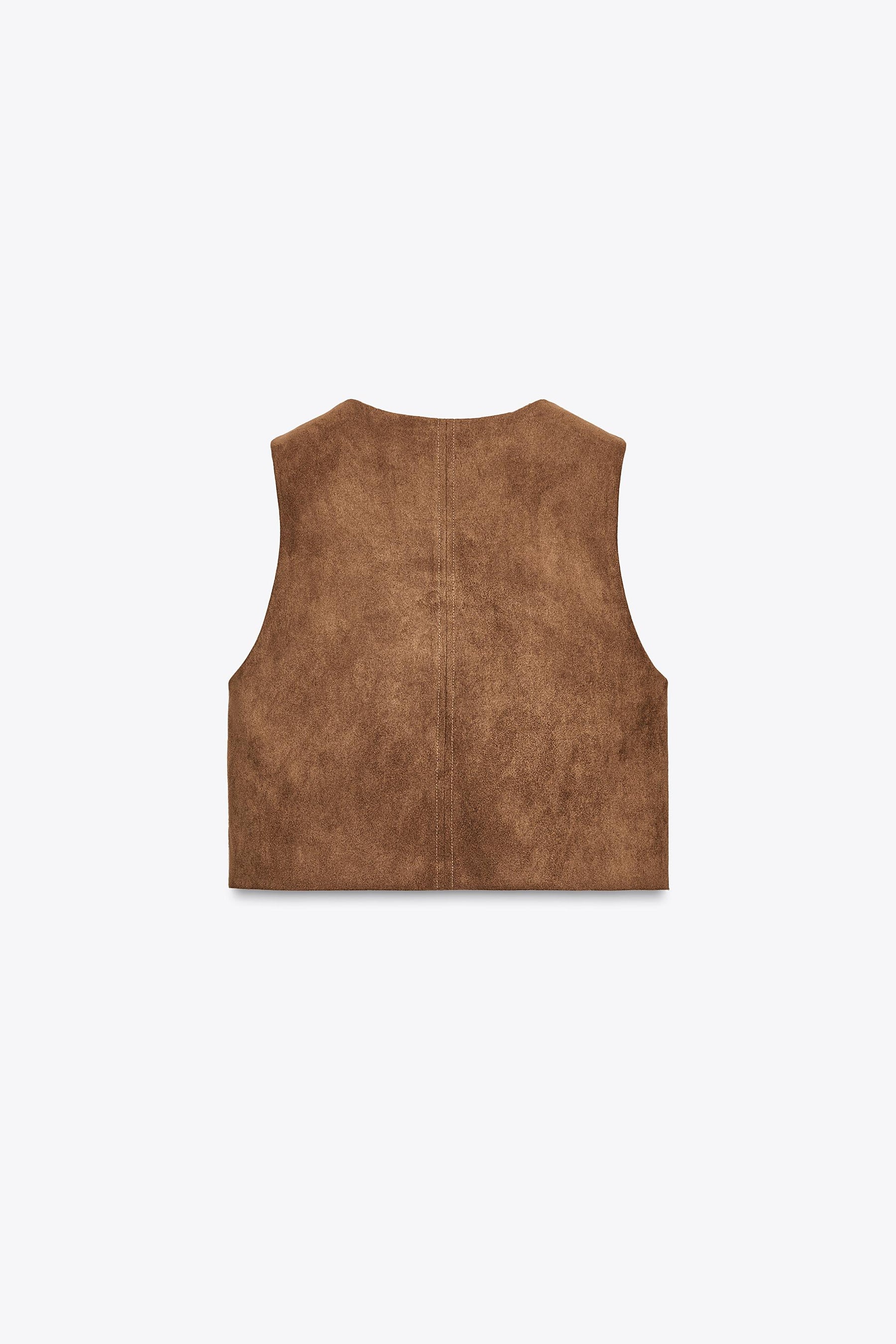 FAUX SUEDE WAISTCOAT WITH BEADED EMBROIDERY - Image 5