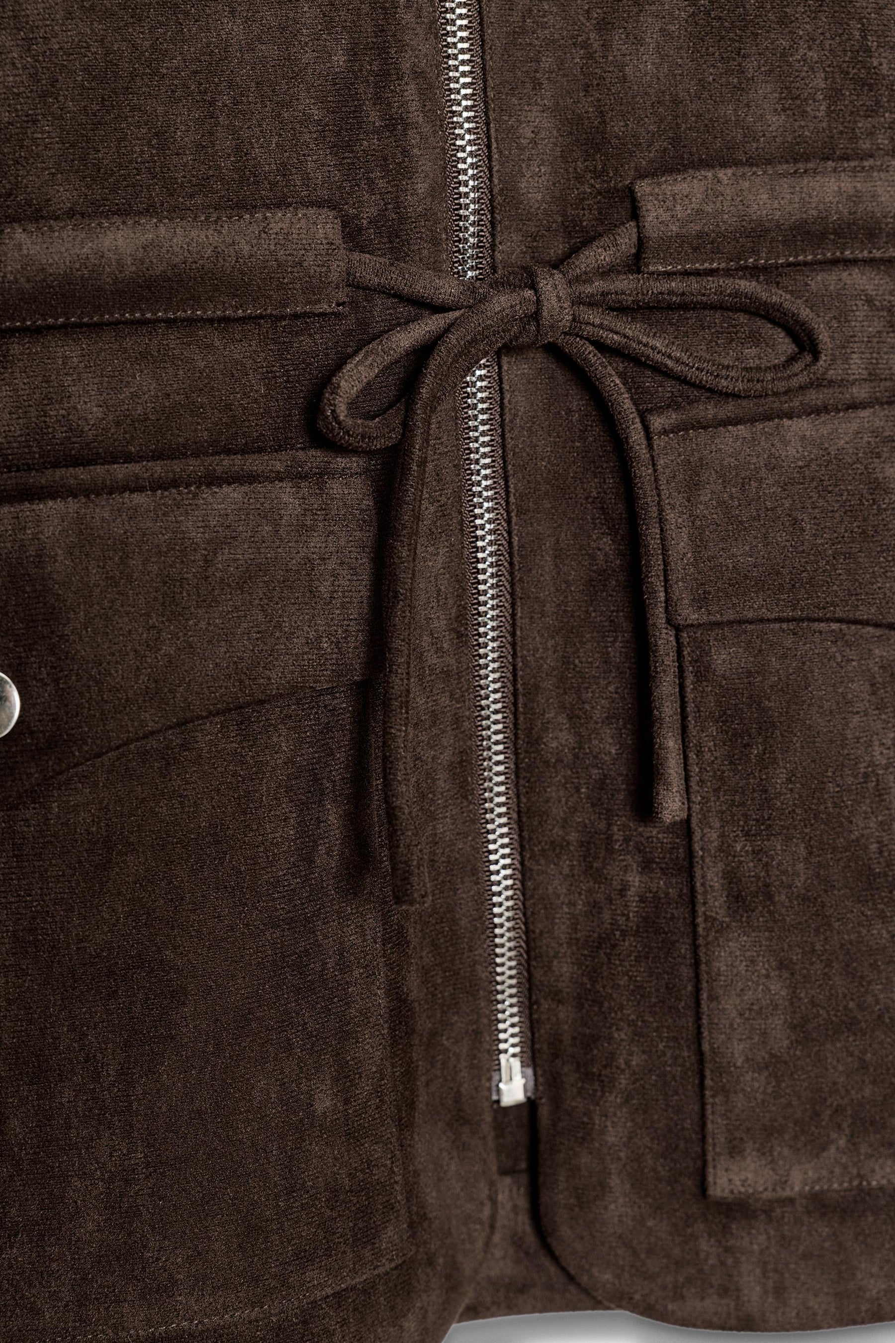 FAUX SUEDE WAISTCOAT WITH POCKETS - Image 6