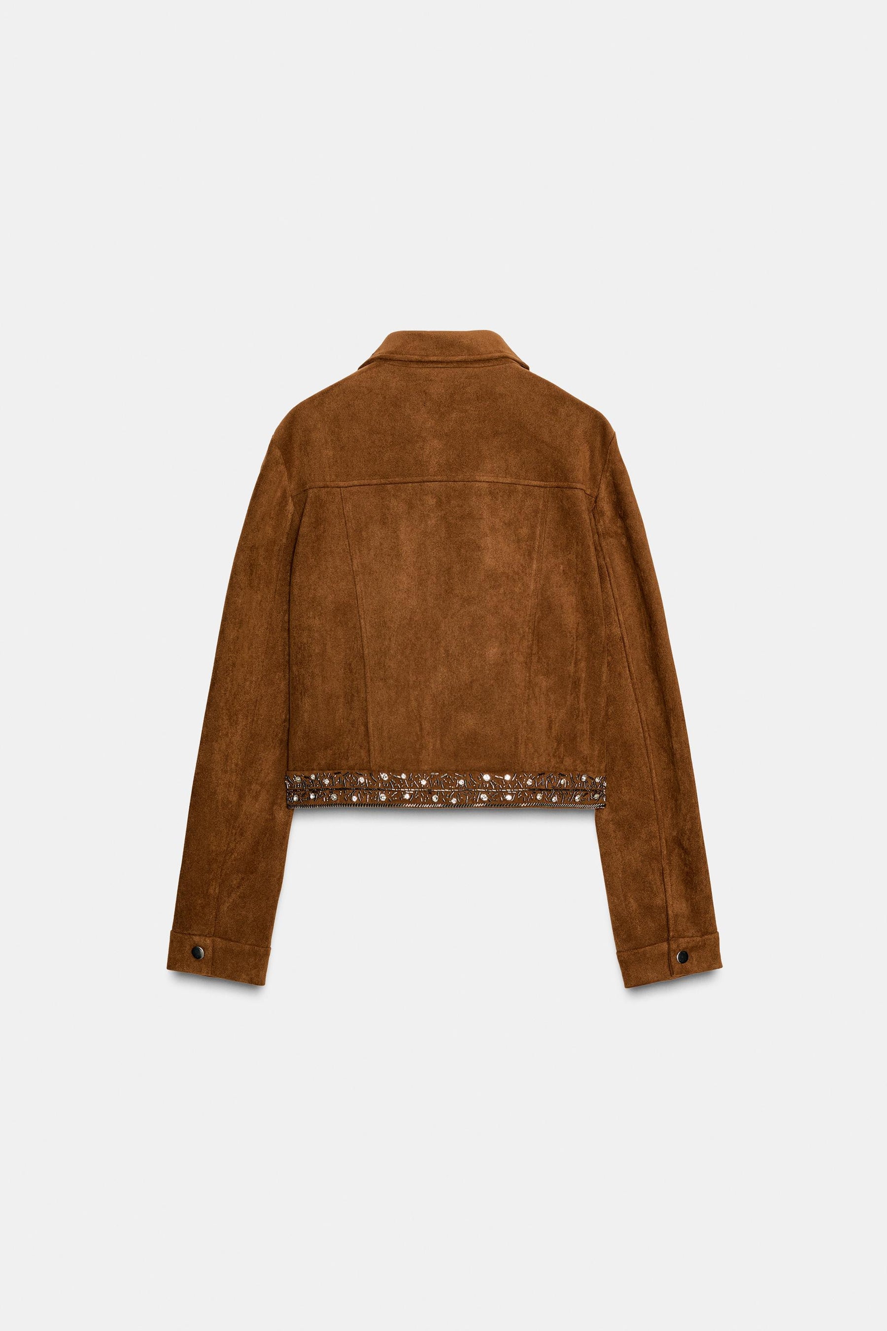 FAUX SUEDE STUDDED JACKET - Image 6