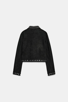 FAUX SUEDE STUDDED JACKET - Image 5