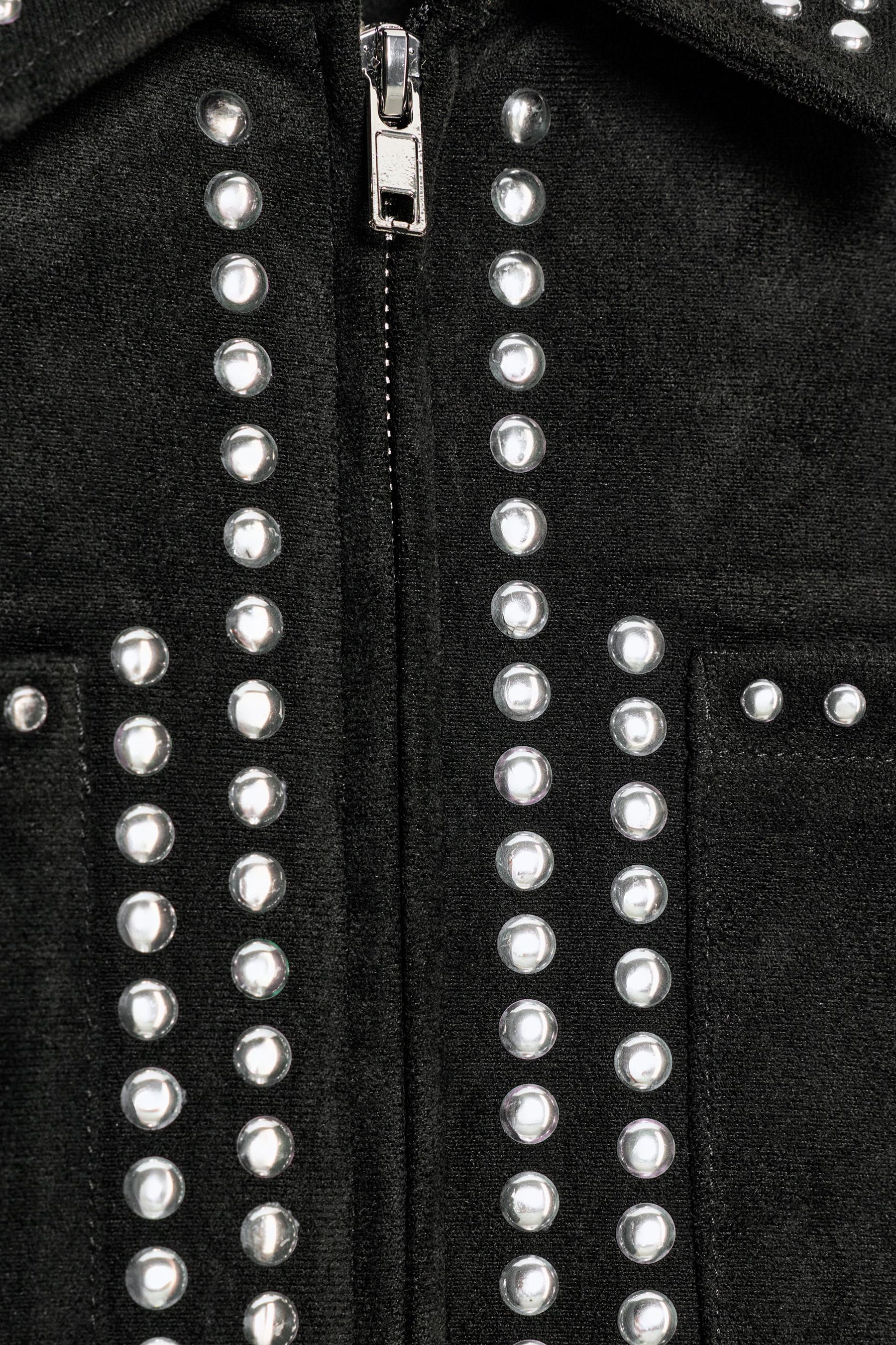 FAUX SUEDE STUDDED JACKET - Image 6