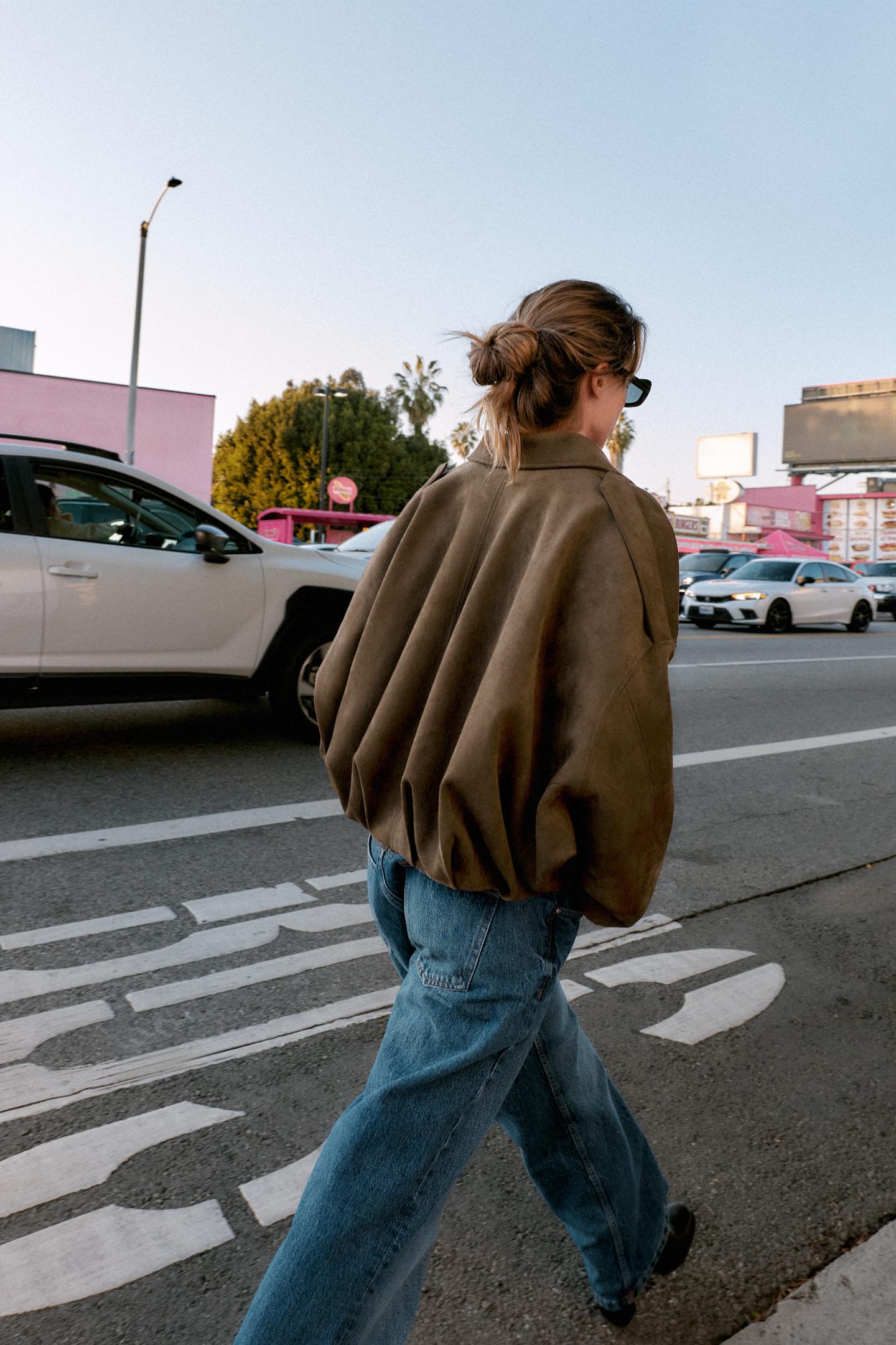 Wildleder-Bomberjacke 