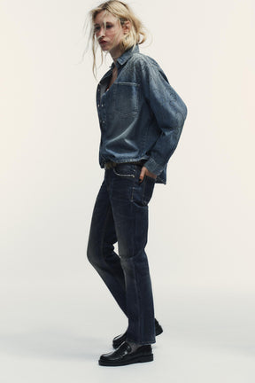 Gerade geschnittene Jeans mit niedrigem Bund