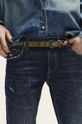 Gerade geschnittene Jeans mit niedrigem Bund