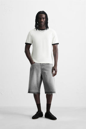 BAGGY FIT DENIM BERMUDA SHORTS - Image 1
