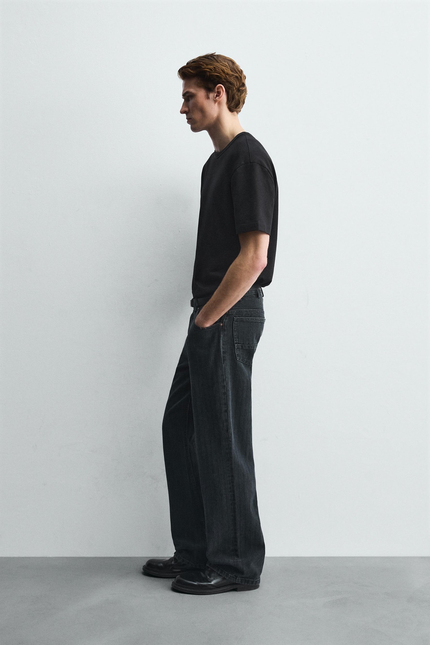 TEXTURED STRIPE JEANS - Image 4