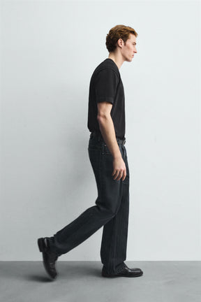 TEXTURED STRIPE JEANS - Image 6