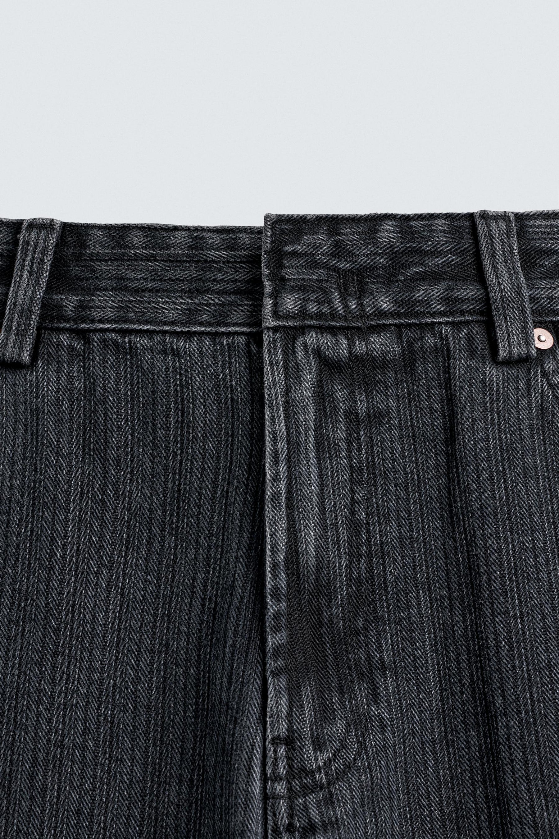 TEXTURED STRIPE JEANS - Image 9