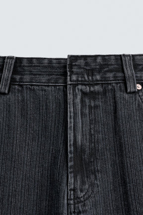 TEXTURED STRIPE JEANS - Image 9