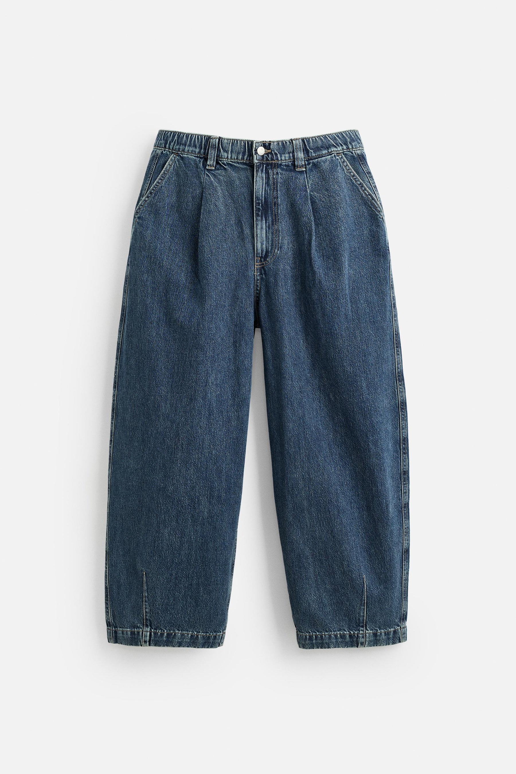 WIDE-LEG PLEATED DENIM CHINO TROUSERS - Image 7