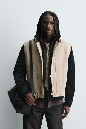 RELAXED FIT PUFFER GILET - Image 2