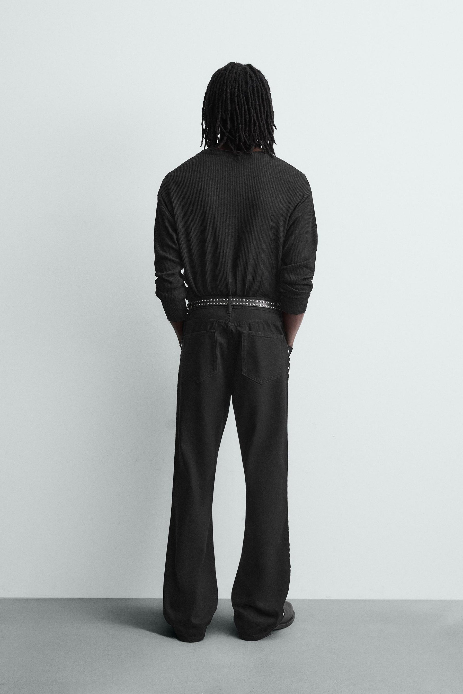 FLARE FIT JEANS WITH STUDS - Image 3