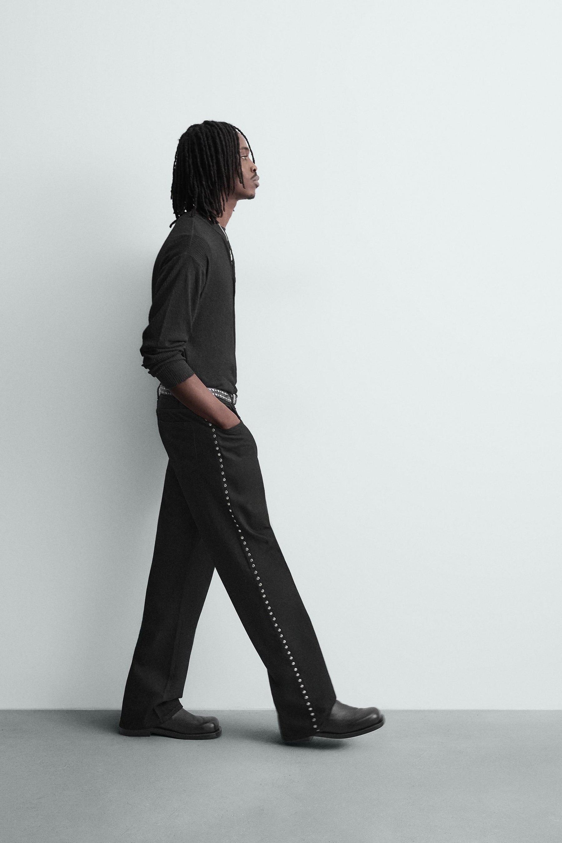 FLARE FIT JEANS WITH STUDS - Image 6